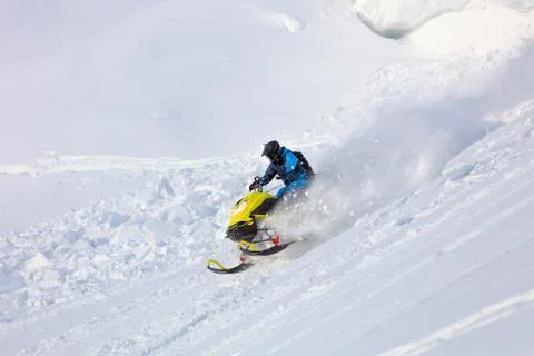 Elite snowmobiler Stock Photos