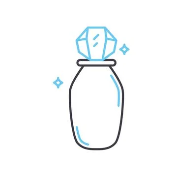Elixir bottle line icon, outline symbol, vector illustration, concept sign 스톡 일러스트