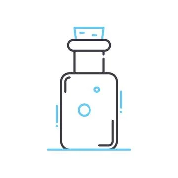 Elixir line icon, outline symbol, vector illustration, concept sign Stock Illustration