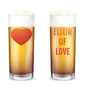 Elixir of love. Modern concept. Love potion. Stock Illustration