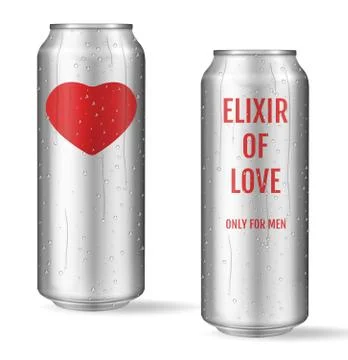 Elixir of love. Modern concept. Love potion. Only for men. Stock-Illustration