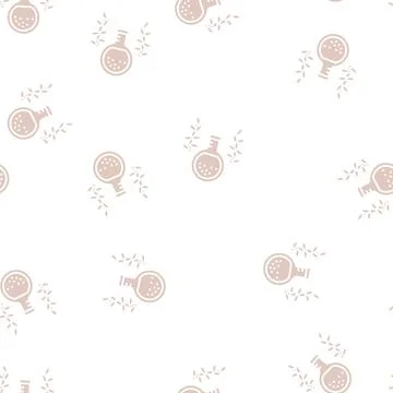 Elixir phytotherapy glyph seamless pattern Stock Illustration