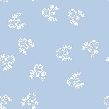 Elixir phytotherapy line seamless pattern Stock Illustration