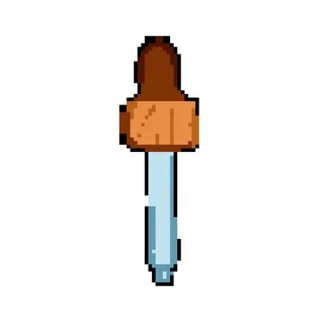Elixir serum dropper pixel art vector illustration Stock Illustration