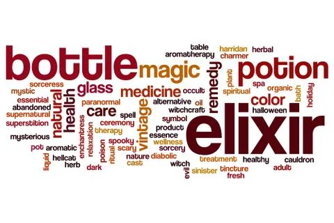 Elixir word cloud Illustrazione stock