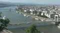 Elizabeth Bridge and aerial view of Budapest, Hungary HD Footage