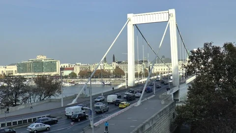 Elizabeth Bridge Budapest Stock Footage 99255480