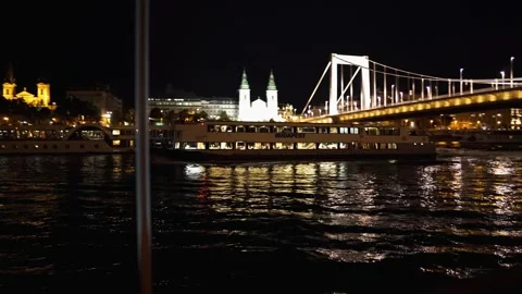 Elizabeth Bridge in Budapest Video stock 218113483