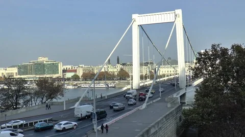 Elizabeth Bridge Budapest Time Lapse Stock Footage 99916064