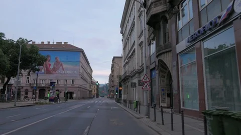 Elizabeth Square at Dawn, Budapest Stock Footage 90682315