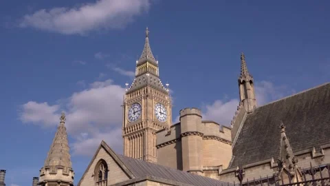 Elizabeth Tower commonly known as Big Ben and Houses of Parliament Vídeos de archivo 334122263