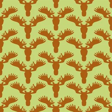 Elk pattern seamless. Deer background. Vector texture Stock Illustration