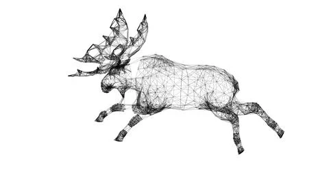 Elk run r Stock Illustration