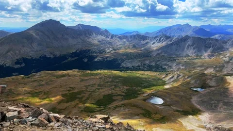 Elkhead Pass Mount Harvard 14er peak landscape summer morning sunny Missouri Stock Footage 346792192