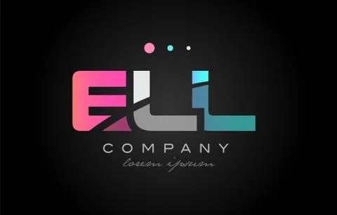 ELL e l l three letter logo icon design Illustrazione stock