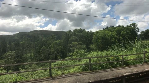 Ella, Sri Lanka, train stop at new station Stock Footage 132835842