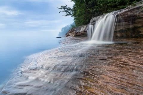 Elliot Falls at Nightfall Stock Photos