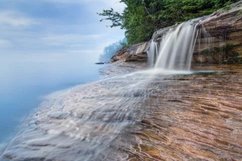 Elliot Falls at Nightfall Stock Photos