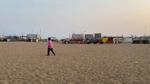 Elliot's Beach Chennai Stock Footage 224892810