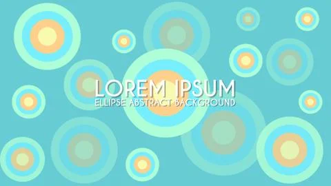 Ellipse Abstract Background Design Template, Cyan, Blue, Orange, Yellow, Gree Illustrazione stock