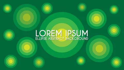 Ellipse Abstract Background Design Template, Green, Yellow Ilustración de archivo
