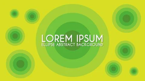 Ellipse Abstract Background Design Template, Green, Yellow Stock Illustration