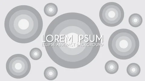 Ellipse Abstract Background Design Template, White, Gray Illustrazione stock