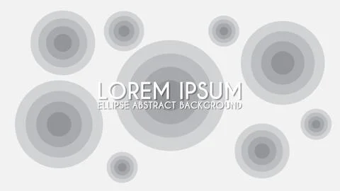 Ellipse Abstract Background Design Template, White, Gray 库存插图