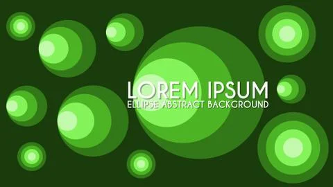 Ellipse Abstract Background Design Template, Colorful Greeny 스톡 일러스트