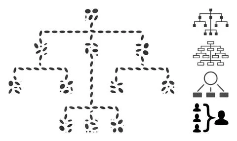 Ellipse Collage Algorithmic Tree Stock Illustration