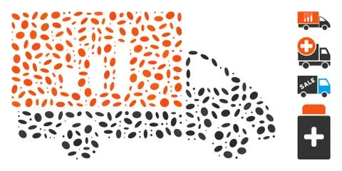 Ellipse Collage Analysis Delivery Stock Illustration
