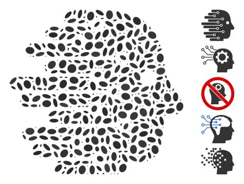 Ellipse Collage Artificial Intelligence Stock Illustration