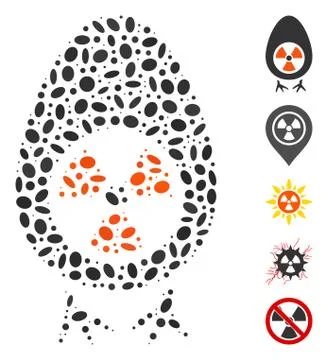 Ellipse Collage Atomic Project Stock Illustration