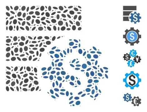 Ellipse Collage Bank Database Options Stock Illustration