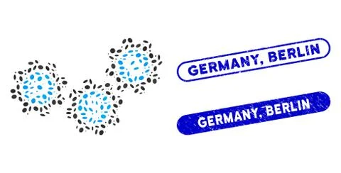 Ellipse Collage Cryptocurrency Process Gears with Distress Germany, Berlin Stock Illustration