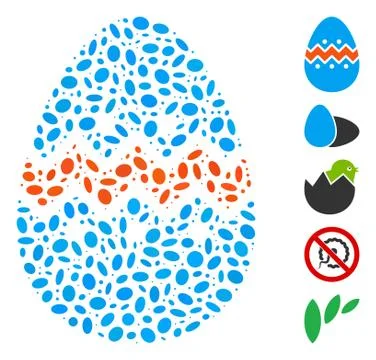 Ellipse Collage Easter Egg 库存插图