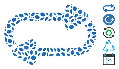 Ellipse Collage Endless Repeat 스톡 일러스트