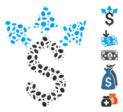 Ellipse Collage Split Payment Illustrazione stock