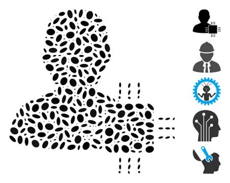 Ellipse Collage System Developer Stock Illustration