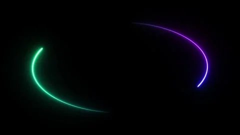 Ellipse Gradient Chasing Lines running around Overlay effect Video stock 322912428