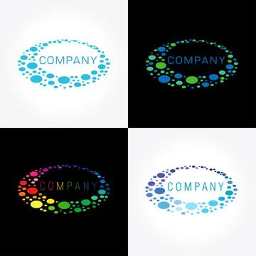 Ellipse logo concept Stock Illustration