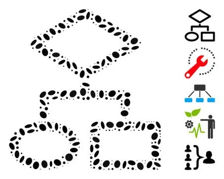 Ellipse Mosaic Algorithm Stock Illustration