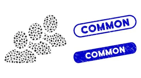 Ellipse Mosaic Customer Queue with Textured Common Stamps Illustrazione stock