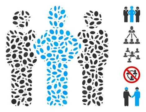 Ellipse Mosaic Developer Team Stock Illustration