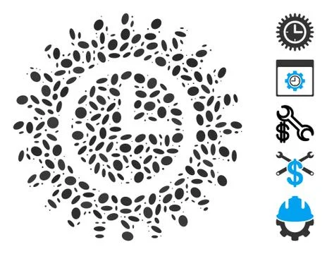 Ellipse Mosaic Time Options Stock-Illustration