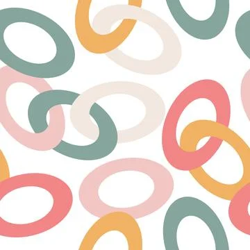 Ellipse oval seamless pattern abstract vector background Stock Illustration