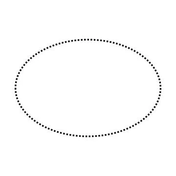 Ellipse shape dotted symbol vector icon for creative graphic design ui element 스톡 일러스트