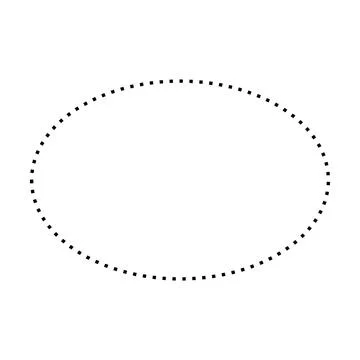 Ellipse shape dotted symbol vector icon for creative graphic design ui element Stock Illustration
