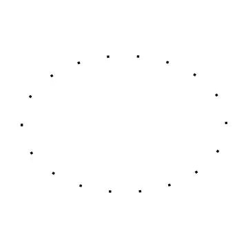 Ellipse shape dotted symbol vector icon for creative graphic design ui element Stock Illustration