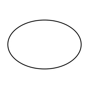 Ellipse shape symbol vector icon outline stroke for creative graphic design ui Stockillustratie